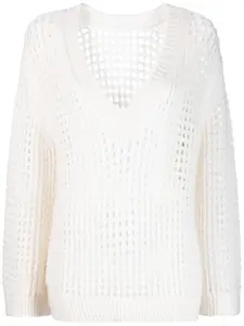 Толстовка рыхлой вязки с V-образным вырезом Dorothee Schumacher, белый