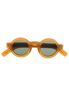 Lesca солнцезащитные очки в круглой оправе, оранжевый