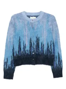 Кардиган с эффектом градиента Feng Chen Wang, синий