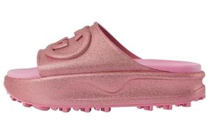 Шлепанцы женские Gucci Metallic, розовый