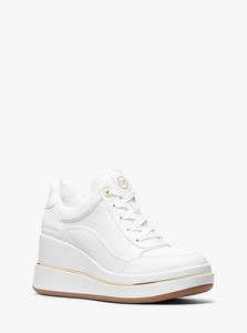 Кроссовки Emmy из кожи и сетки на танкетке Michael Kors, Optic White