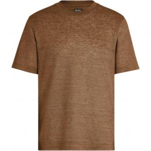 Футболка Zegna SS24 мужская тёмно-коричневая Ermenegildo Zegna