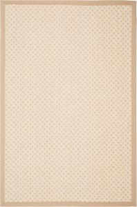 Ковер для пола SAFAVIEH, 122 x 183 см, Natural Fiber Collection - Ivory & Natural, Jute Sisal & Jute Design, подходит для помещений с высокой проходимостью: прихожая, гостиная, спальня (NF476A)