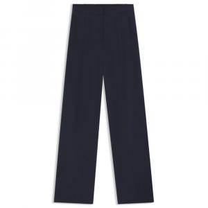 Классические брюки со складками BOSS, темно-синий