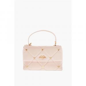 Сумка LOVE из искусственной кожи с сердечками по всей поверхности Moschino, Beige