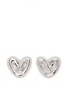 Сережки-гвоздики в форме пухлых сердечек Missoma, серебряный