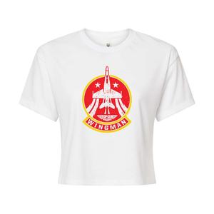 Лучший стрелок среди юниоров: укороченная футболка с рисунком Maverick Wingman Licensed Character, белый