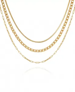 Многослойное цепочное ожерелье золотистого оттенка Vince Camuto, gold-tone