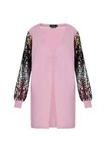 Faina Кардиган вяженый в пыльно-розовом цвете