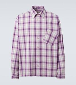 Клетчатая хлопковая рубашка ERL, Purple