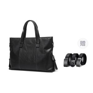 GOLF Кожаная с искусственной кожей 13.3 дюйма сумка для ноутбука портативная одноплечевая папка большая мужская черная