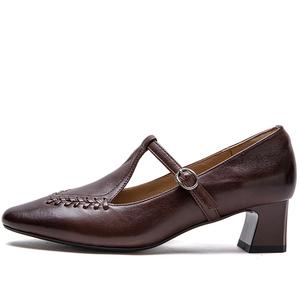 Jay Женские туфли на платформе с массивным каблуком - коричневые, цвет Brown