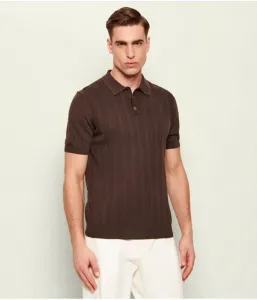 Поло Барто regular fit Oscar Jacobson, коричневый