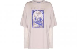 Acne Studios Футболка женская бежевая