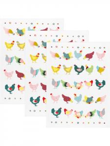 Kracht Кухонное полотенце из смеси льна и льна, комплект из 3 штук, белого цвета