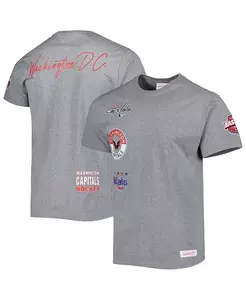 Мужская футболка Heather Gray из коллекции Washington Capitals City Collection Mitchell & Ness
