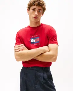 Мужская футболка с коротким рукавом и круглым вырезом Tommy Hilfiger, красный