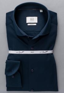 SLIM FIT Jersey Shirt Eterna, деловая рубашка темно-синий