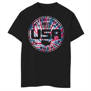 Футболка с рисунком тай-дай для мальчиков 8–20 лет, Американа, Соединенные Штаты Америки, 1776 г. Licensed Character