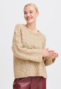 Вязаный свитер OMHU b.young, бежевый