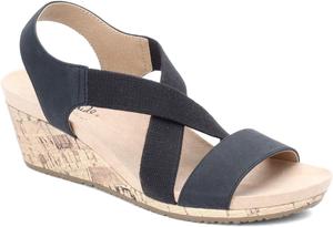 Женские сандалии LifeStride, модель Mexico на клиновидной подошве, черный