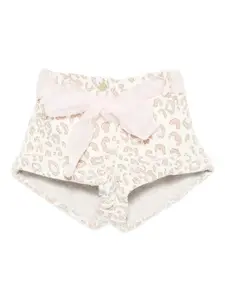 Шорты с бантом и леопардовым принтом Miss Grant Kids, нейтральный