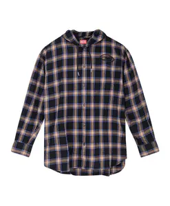 Черная рубашка с капюшоном и логотипом. Diesel, черный