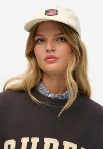 Бейсболка Superdry & Co PATCHED BASEBALL , Prep Ecru/White