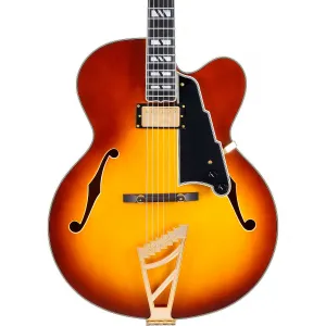 Электрогитара D'Angelico Excel EXL-1 Hollowbody, темный янтарный с градиентом