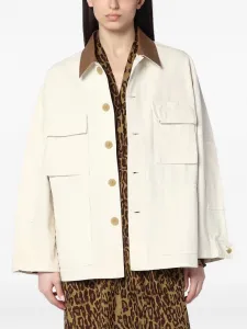 Джинсовая куртка с контрастным воротником 6397, нейтральный