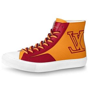 Кроссовки tattoo ankle sneakers 'orange red' Louis Vuitton, оранжевый
