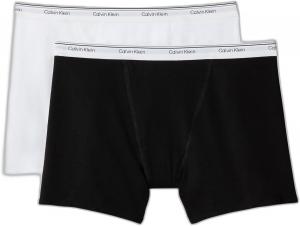 Женские трусы-боксеры Calvin Klein Balance из эластичного хлопка, 2 пары, White/Black