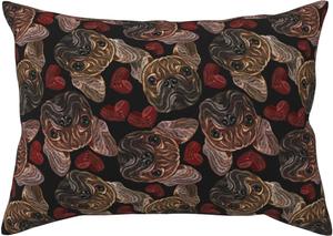 Pevtufa Наволочки с принтом сердечек и французского бульдога Hearts and French Bulldog