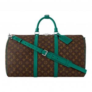 LOUIS VUITTON Кожаная сумка через плечо с одним ремнем, Green & Brown