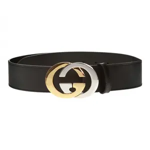 Многотональный переплетающийся пояс G Belt GUCCI, черный