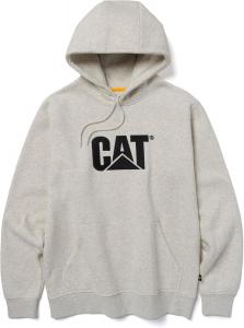 Толстовка мужская Caterpillar с вышитым логотипом CAT спереди, системой управления шнурками S3 и карманом-мешочком, Cream Heather Black