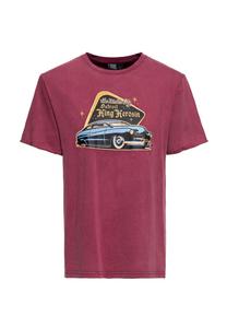 Пропитанная маслом футболка Detroit Greaser KING KEROSIN, цвет Burgund