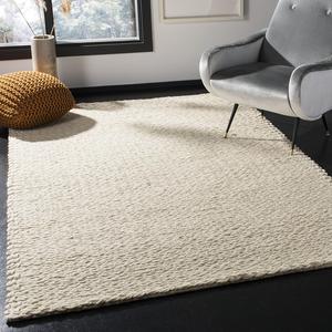 SAFAVIEH Natura Collection декоративный ковер, 92 x 153 см, Ivory, ручной работы из шерсти, идеально подходит для помещений с высокой проходимостью: прихожая, гостиная, спальня (NAT802A)