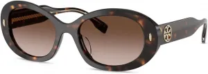 Женские круглые солнцезащитные очки Tory Burch, 172813 - Tortoise - Brown Gradient