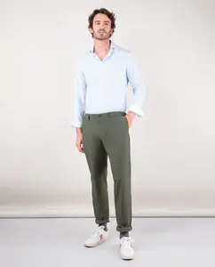 Однотонные мужские брюки цвета сепии El Ganso, зеленый