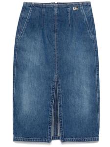 Elisabetta Franchi юбка миди с разрезом, синий