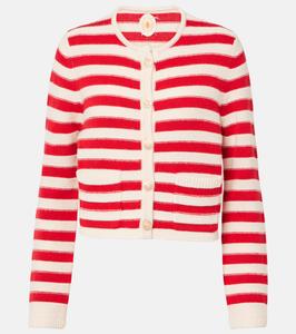 Кардиган из шерсти и кашемира Jardin des Orangers, White Red