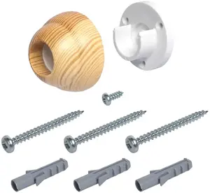 Настенный кронштейн Liedeco "Тюрингия", (1 шт.), для карнизов Ø 28 мм Ø 2,8 см, цвет kiefer