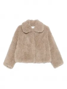 Куртка из искусственного меха с воротником YVES SALOMON, нейтральный