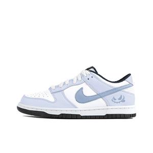 Кроссовки Nike Dunk Skateboarding Shoes Women's Low-top Black, синий