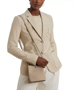 Сумка-ведро Mini Reese из кожи Crosshatch Lauren Ralph Lauren, коричневый/бежевый