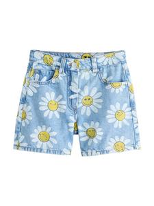 Next Джинсовые шорты Regular 'SmileyWorld' в цвете Navy, синий деним