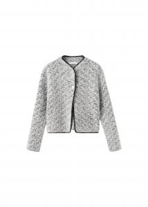 MANGO Кардиган 'Javi' в крапинку черного цвета