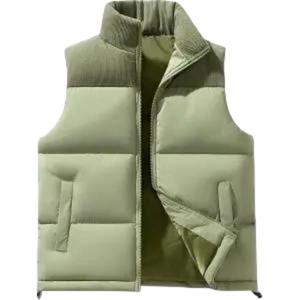 Жилет Unisex Stand Collar утепленный с флисовой подкладкой Others VanCamel, fruit зеленый