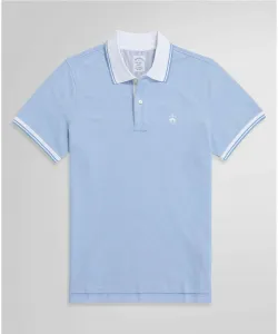 Поло-рубашка из эластичного хлопкового пике с логотипом GF, приталенного кроя.